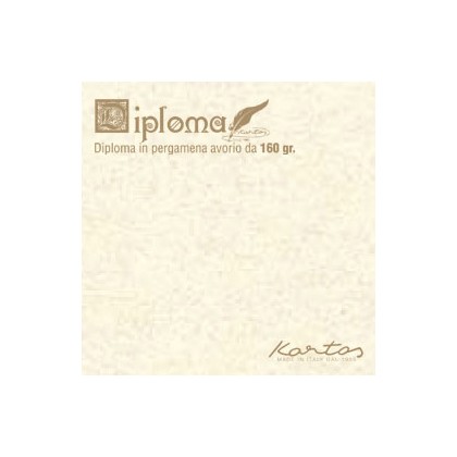 BLISTER 10 DIPLOMI PERGAMENA 210x297mm 160gr neutro avorio KARTOS OD14619400S10