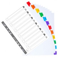 SEPARATORE Numerico 1-12/A4 Maxi in CARTONCINO 160gr Exacompta 4112E