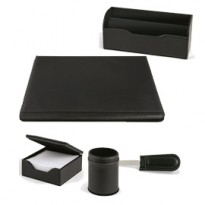 SET SCRIVANIA WILLIAM NERO SINTETICO 5 PEZZI NIJI 60451