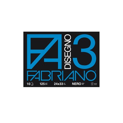 ALBUM 3 NERO (24X33CM) FG 10 125GR FABRIANO 04001017 - Conf da 10 pz.