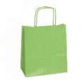 25 SHOPPERS CARTA KRAFT 18x8x24CM TWISTED VERDE MELA 072093