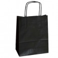 25 SHOPPERS CARTA KRAFT 18x8x24CM TWISTED NERO 072123