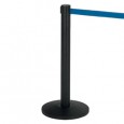 1 COLONNINA SEGNAPERCORSO NERA con nastro 200cm BLU ALFA 103340 - Conf da 2 pz.