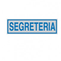 TARGHETTA ADESIVA 165x50mm SEGRETERIA 96690 - Conf da 10 pz.