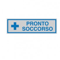 TARGHETTA ADESIVA 165x50mm PRONTO SOCCORSO 96664 - Conf da 10 pz.