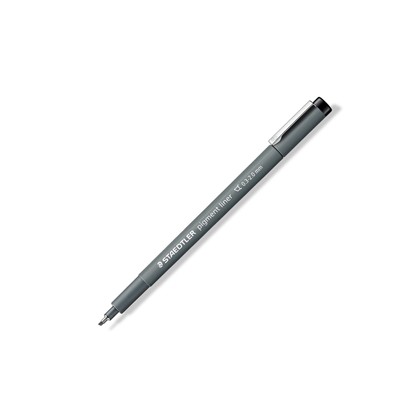 Pennarello Pigment Liner 308 nero 2,0mm punta scalpello Staedtler 308 C2-9 - Conf da 10 pz.