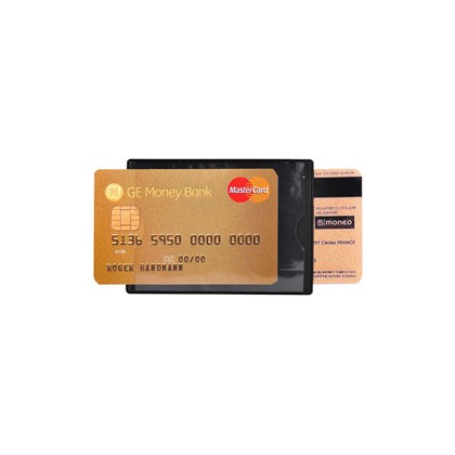 HIDENTITY Duo 85x60mm per bancomat /carta di credito NERO Exacompta 5401E - Conf da 10 pz.