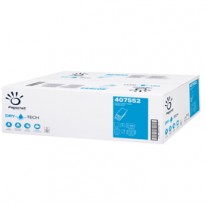 Pacco 100 asciugamani piegati a W goffrato a onda Dry Tech Papernet 407552 - Conf da 20 pz.