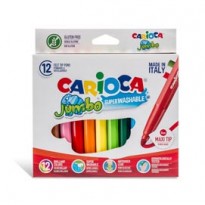 Astuccio 12 pennarelli Jumbo lavabili colori assortiti CARIOCA 40569