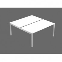 SCRIVANIA a 2 POSTAZIONI CONTRAP.140X166cm BIANCO - AGORA BENCH140X2_3