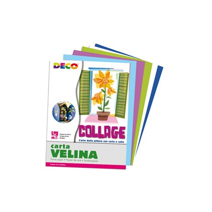 Busta di carta velina 25fg 50x76cm 5 colori freddi assortiti CWR 10733