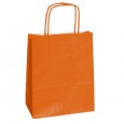 25 shoppers carta kraft 14x9x20cm twisted arancio 079795