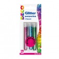 Blister glitter 3 flaconi grana fine 12ml colori assortiti olografici Cwr 11592