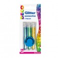 Blister glitter 3 flaconi grana fine 12ml colori assortiti iridescenti Cwr 11593