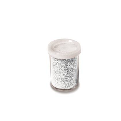 Glitter flacone grana fine 25ml argento Cwr 06656/1 - Conf da 12 pz.