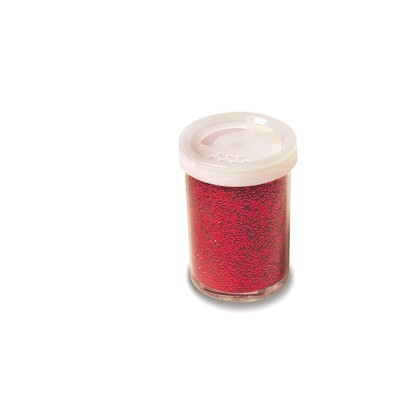 Glitter flacone grana fine 25ml rosso Cwr 06657/1 - Conf da 12 pz.