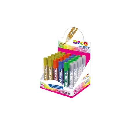 Display colla glitter 30 penne 10,5ml colori assortiti metal Cwr 05887