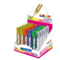 Display colla glitter 30 penne 10,5ml colori assortiti metal Cwr 05887