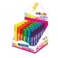 Display colla glitter 30 penne 10,5ml colori assortiti pastello DECO 10887