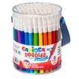 Barattolo 100 pennarelli fine Doodle colori assortiti Carioca 40043