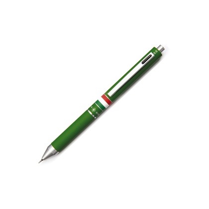 Penna sfera scatto multifunzione QUADRA fusto verde gommato Italia OSAMA OD 1024ITG/1 V