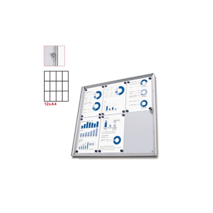 Bacheca interni Magnetica 12XA4 anta battente Economy Jansen SCXS12xA4