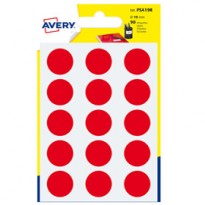 Blister 90 etichetta adesiva tonda PSA rosso D19mm Avery PSA19R