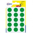 Blister 90 etichetta adesiva tonda PSA verde 19mm Avery PSA19V