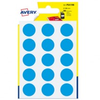 Blister 90 etichetta adesiva tonda PSA blu 19mm Avery PSA19B