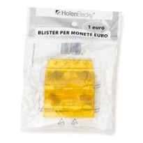 Blister 20 Portamonete in PVC 1euro giallo 8006/20