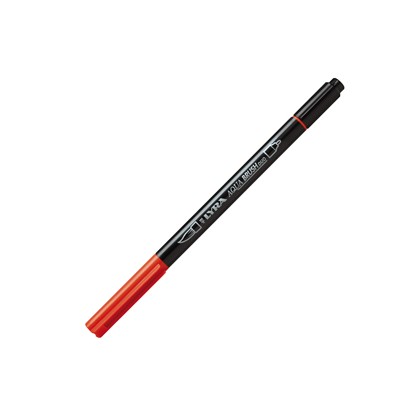 Pennarello a 2 punte AQUA BRUSH DUO rosso geranio chiaro LYRA L6520021 - Conf da 10 pz.