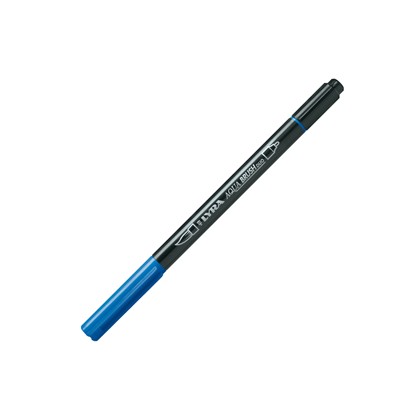 Pennarello a 2 punte AQUA BRUSH DUO blu cobalto chiaro LYRA L6520044 - Conf da 10 pz.