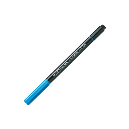 Pennarello a 2 punte AQUA BRUSH DUO azzurro LYRA L6520047 - Conf da 10 pz.