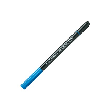 Pennarello a 2 punte AQUA BRUSH DUO ceruleo LYRA L6520048 - Conf da 10 pz.