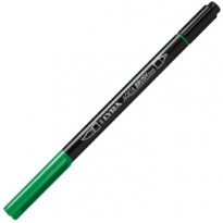 Pennarello a 2 punte AQUA BRUSH DUO verde permanente LYRA L6520067 - Conf da 10 pz.