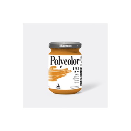 Colore vinilico Polycolor vasetto 140 ml ocra gialla Maimeri M1220131 - Conf da 3 pz.