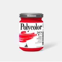 Colore vinilico Polycolor vasetto 140 ml rosso sandalo Maimeri M1220263 - Conf da 3 pz.