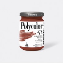 Colore vinilico Polycolor vasetto 140 ml terra di Siena bruciata Maimeri M1220278 - Conf da 3 pz.