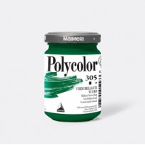 Colore vinilico Polycolor vasetto 140 ml verde brillante scuro Maimeri M1220305 - Conf da 3 pz.