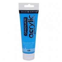 Colore acrilico fine Graduate tubo 120 ml ceruleo imit. Daler Rowney D123120130 - Conf da 3 pz.