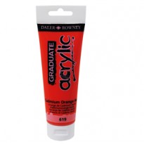 Colore acrilico fine Graduate tubo 120ml arancio cadmio scuro im. Daler Rowney D123120619 - Conf da 3 pz.