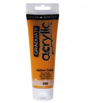 Colore acrilico fine Graduate tubo 120ml giallo ocra Daler Rowney D123120690 - Conf da 3 pz.