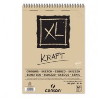 Album spiralato lato corto XL KRAFT A4 60 fg. 90 gr. Canson 400039141 - Conf da 5 pz.