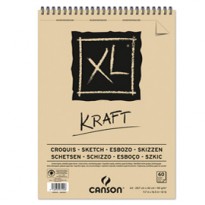 Album spiralato lato corto XL KRAFT A3 60 fg. 90 gr. Canson 400039142 - Conf da 5 pz.