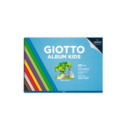 Album Kids Carta colorata 2+ f.to A4 120gr 20fg Giotto 580700 - Conf da 5 pz.