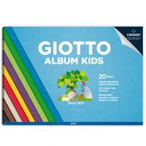 Album Kids Carta colorata 2+ f.to A4 120gr 20fg Giotto 580700 - Conf da 5 pz.