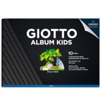 Album Kids cartoncino nero 5+ f.to A4 220gr 10fg Giotto 580600 - Conf da 5 pz.