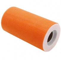 Tulle in rotolo 12,5cmx25mt arancione Big Party 85043