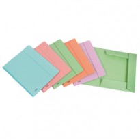 Cartella 3L c/elastico PPL PASTEL colori ass. f.to utile 24x33cm Favorit 400115580 - Conf da 20 pz.