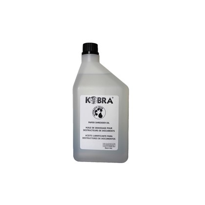 Olio per distruggidocumenti - flacone 1lt - Kobra 51.086 - Conf da 24 pz.